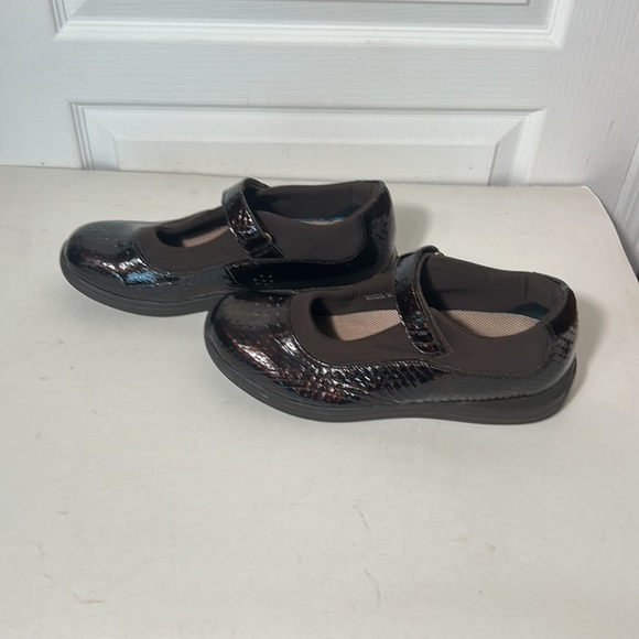 DREW ROSE MARY JANE WOMEN BROWN CROC LEATHER UPPER COMFORT SHOES in size 11m - Picture 3 of 11